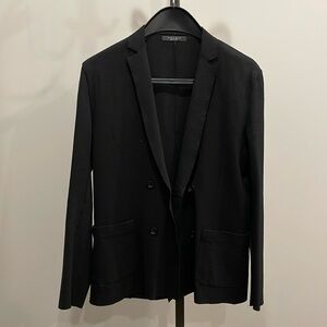 Zara men’s black double breasted jacket, size M, light weight